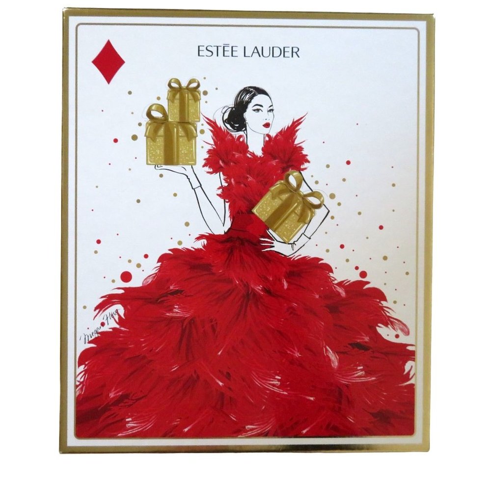 Megan Hess for Estee Lauder Gift Box Empty Holiday Gift Box Discontinued 9"x8"x3